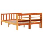 Casa si Gradina - Mobilier - Paturi si accesorii - Paturi - Cadru de pat cu tablie, maro ceruit, 120x200 cm, lemn masiv pin - Infinity.ro