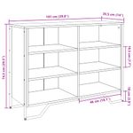 Casa si Gradina - Mobilier - Comode si corpuri - Comode - Dulap, stejar fumuriu, 101x35,5x74,5 cm, lemn prelucrat - Infinity.ro
