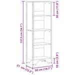 Casa si Gradina - Mobilier - Biblioteci si rafturi - Biblioteci - Biblioteca, gri sonoma, 50x31x137,5 cm, lemn prelucrat - Infinity.ro