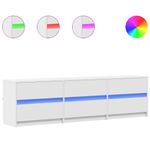 Casa si Gradina - Mobilier - Comode si corpuri - Comode - Dulap TV cu LED, alb, 180x34x50 cm, lemn prelucrat - Infinity.ro