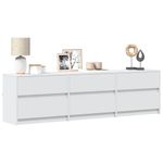 Casa si Gradina - Mobilier - Comode si corpuri - Comode - Dulap TV cu LED, alb, 180x34x50 cm, lemn prelucrat - Infinity.ro