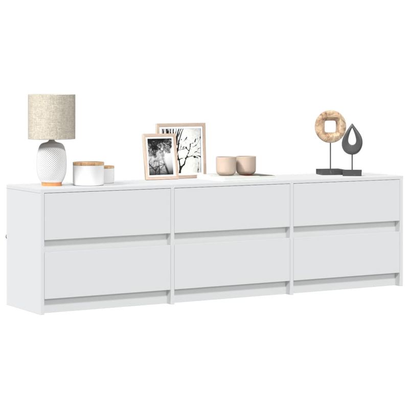 Casa si Gradina - Mobilier - Comode si corpuri - Comode - Dulap TV cu LED, alb, 180x34x50 cm, lemn prelucrat - Infinity.ro