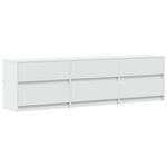 Casa si Gradina - Mobilier - Comode si corpuri - Comode - Dulap TV cu LED, alb, 180x34x50 cm, lemn prelucrat - Infinity.ro