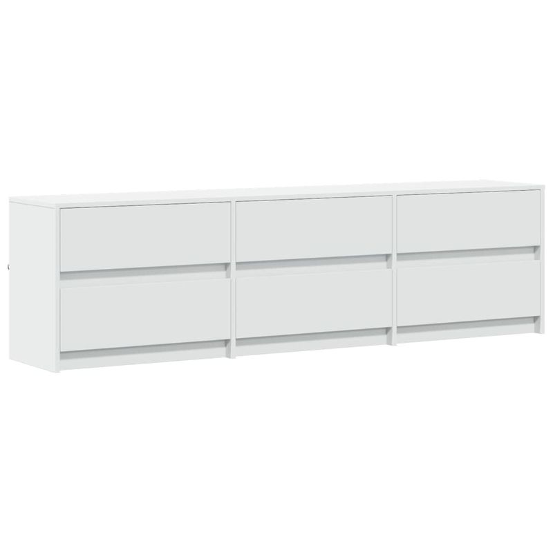 Casa si Gradina - Mobilier - Comode si corpuri - Comode - Dulap TV cu LED, alb, 180x34x50 cm, lemn prelucrat - Infinity.ro