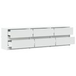Casa si Gradina - Mobilier - Comode si corpuri - Comode - Dulap TV cu LED, alb, 180x34x50 cm, lemn prelucrat - Infinity.ro