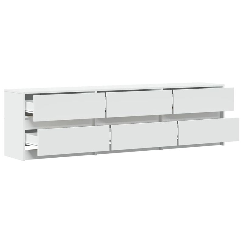 Casa si Gradina - Mobilier - Comode si corpuri - Comode - Dulap TV cu LED, alb, 180x34x50 cm, lemn prelucrat - Infinity.ro