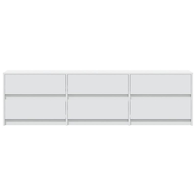 Casa si Gradina - Mobilier - Comode si corpuri - Comode - Dulap TV cu LED, alb, 180x34x50 cm, lemn prelucrat - Infinity.ro