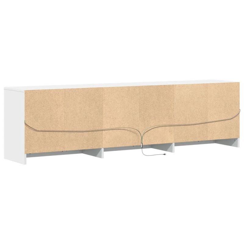 Casa si Gradina - Mobilier - Comode si corpuri - Comode - Dulap TV cu LED, alb, 180x34x50 cm, lemn prelucrat - Infinity.ro
