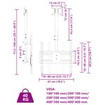 TV, Audio-Video si Foto - Accesorii TV si audio - Suporturi TV - Suport TV de tavan ecran 32-65 inchi Max VESA 400x400 mm 40kg - Infinity.ro