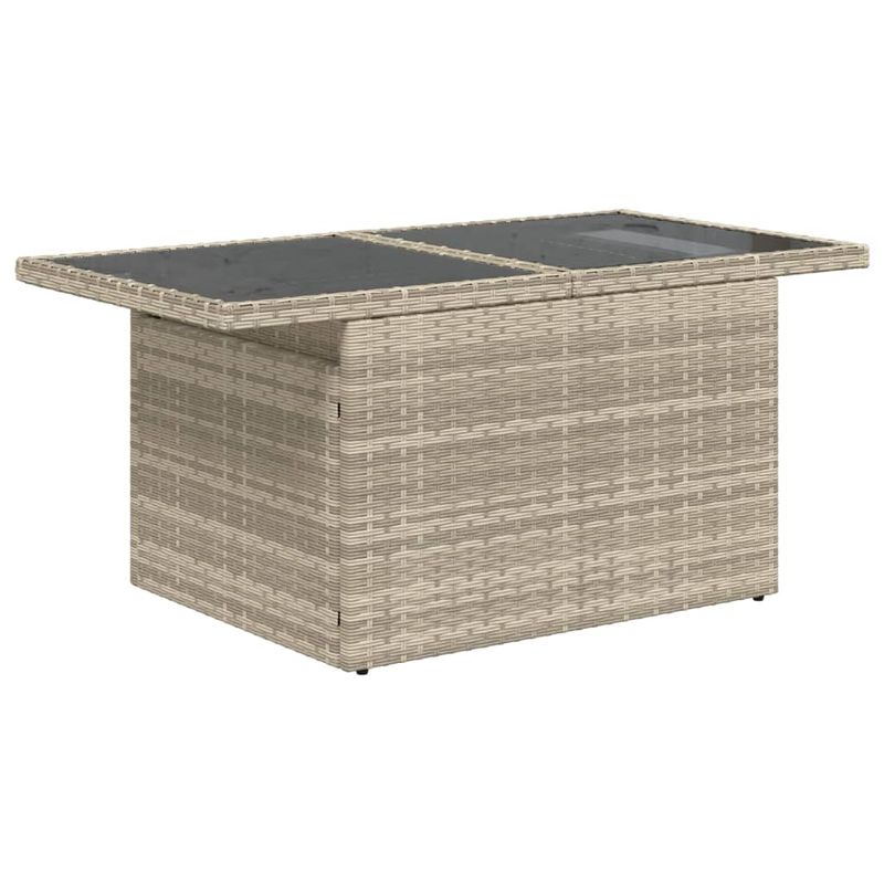 Casa si Gradina - Gradina si terasa - Mobilier exterior - Seturi mobila gradina - Set canapele de gradina cu perne, 9 piese gri deschis poliratan - Infinity.ro