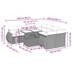 Casa si Gradina - Gradina si terasa - Mobilier exterior - Seturi mobila gradina - Set canapele de gradina cu perne, 9 piese gri deschis poliratan - Infinity.ro