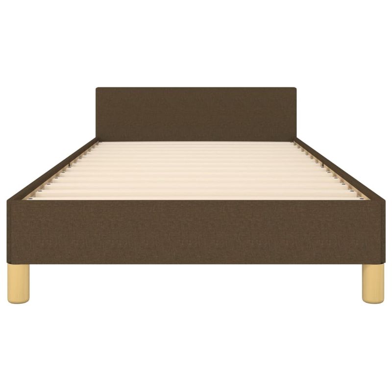 Casa si Gradina - Mobilier - Paturi si accesorii - Paturi - Cadru de pat cu tablie, maro inchis, 100x200 cm, textil - Infinity.ro