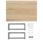 Casa si Gradina - Mobilier - Seturi de mobilier - Seturi baie - Set mobilier de baie din doua piese, stejar, ceramica, mărime raft de 60 cm și chiuvetă rotundă de 40 cm - Infinity.ro