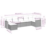 Casa si Gradina - Gradina si terasa - Mobilier exterior - Canapele si fotolii gradina - Set canapele de gradina cu perne, 7piese gri deschis poliratan - Infinity.ro
