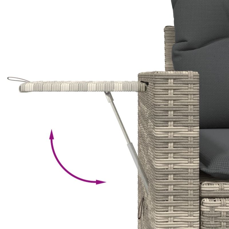 Casa si Gradina - Gradina si terasa - Mobilier exterior - Seturi mobila gradina - Set canapele de gradina cu perne, 9 piese gri deschis poliratan - Infinity.ro