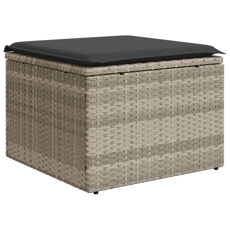 Casa si Gradina - Gradina si terasa - Mobilier exterior - Seturi mobila gradina - Set canapele de gradina cu perne, 9 piese gri deschis poliratan - Infinity.ro