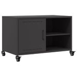 Casa si Gradina - Mobilier - Comode si corpuri - Comode - Dulap TV, negru, 68x39x43,5 cm, otel laminat la rece - Infinity.ro