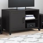 Casa si Gradina - Mobilier - Comode si corpuri - Comode - Dulap TV, negru, 68x39x43,5 cm, otel laminat la rece - Infinity.ro