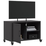Casa si Gradina - Mobilier - Comode si corpuri - Comode - Dulap TV, negru, 68x39x43,5 cm, otel laminat la rece - Infinity.ro