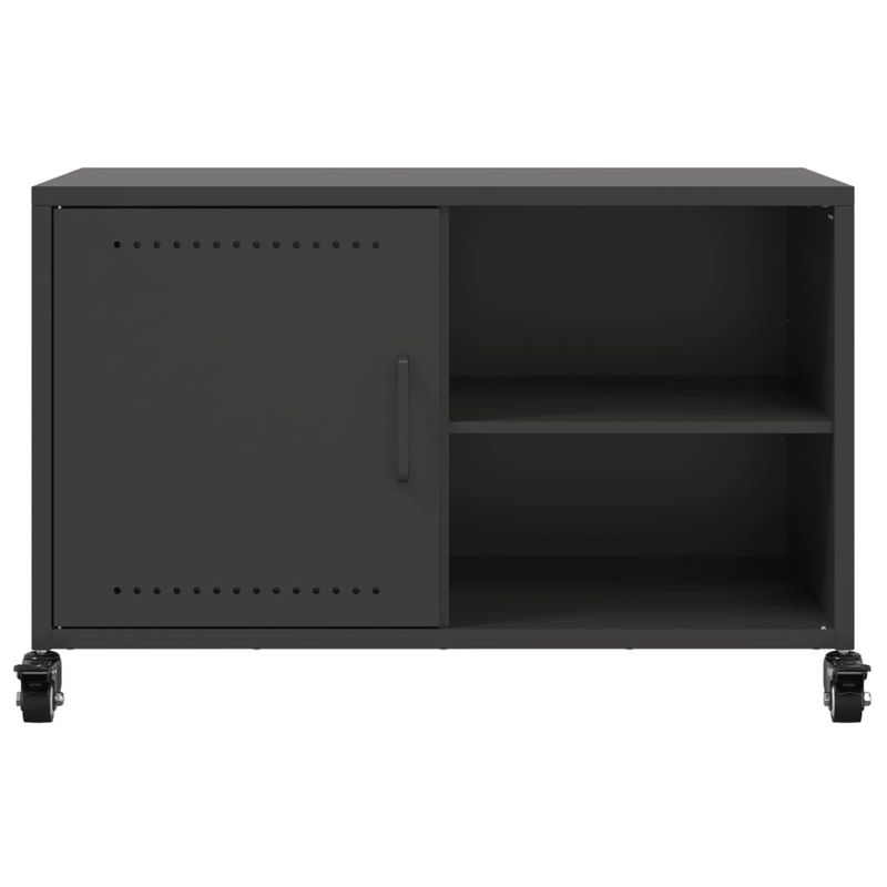 Casa si Gradina - Mobilier - Comode si corpuri - Comode - Dulap TV, negru, 68x39x43,5 cm, otel laminat la rece - Infinity.ro