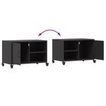 Casa si Gradina - Mobilier - Comode si corpuri - Comode - Dulap TV, negru, 68x39x43,5 cm, otel laminat la rece - Infinity.ro