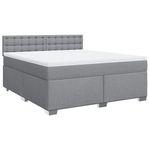 Casa si Gradina - Mobilier - Paturi si accesorii - Paturi - Pat continental, gri deschis, 180x200 cm, material textil - Infinity.ro