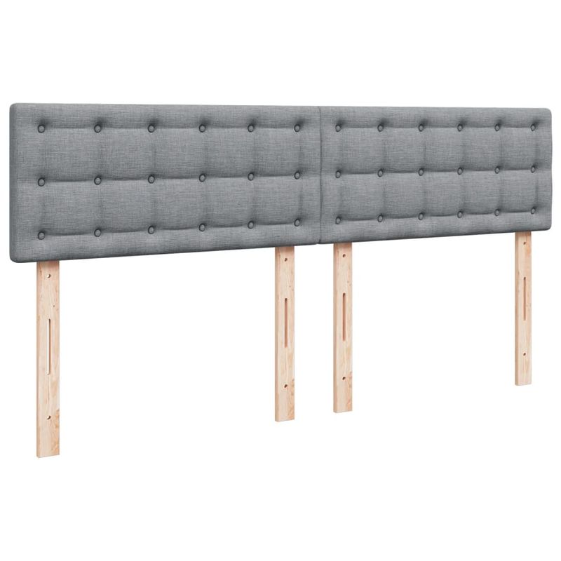 Casa si Gradina - Mobilier - Paturi si accesorii - Paturi - Pat continental, gri deschis, 180x200 cm, material textil - Infinity.ro
