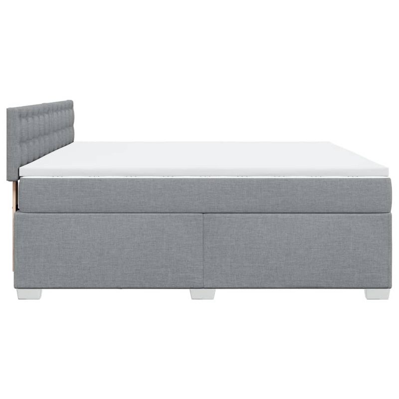 Casa si Gradina - Mobilier - Paturi si accesorii - Paturi - Pat continental, gri deschis, 180x200 cm, material textil - Infinity.ro