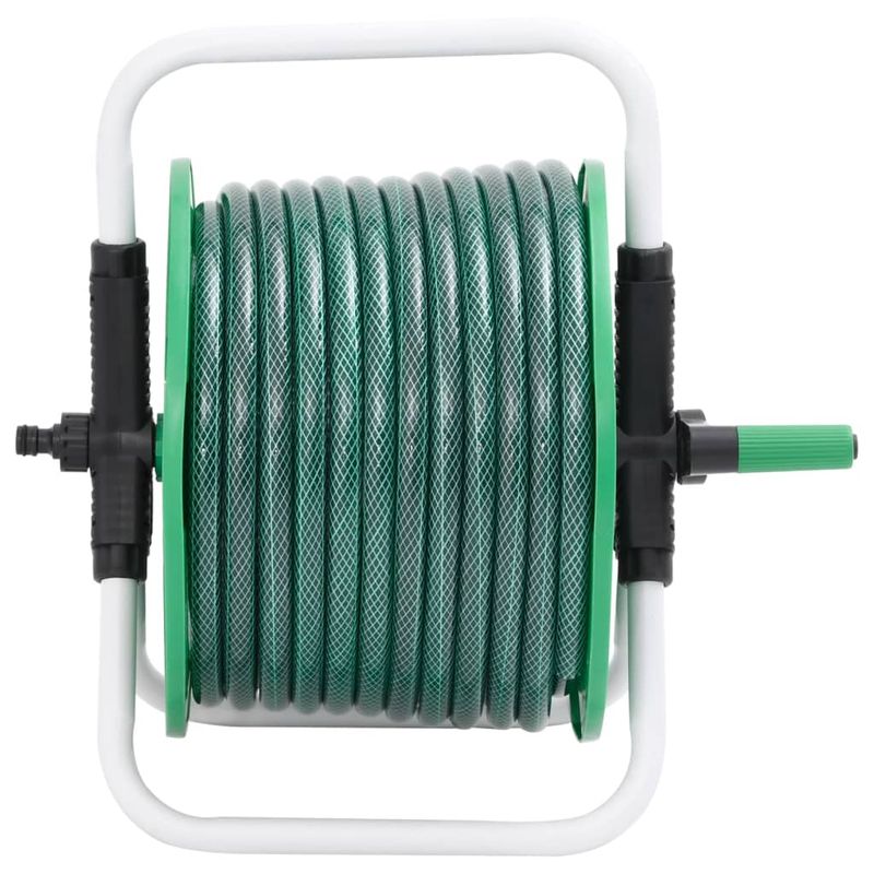 Casa si Gradina - Gradinarit si plante - Instalatii si accesorii pentru irigatii - Furtunuri de gradina si accesorii - Tambur furtun autonom verde set racorduri furtun 0,5" 45 m PVC - Infinity.ro
