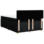 Casa si Gradina - Mobilier - Paturi si accesorii - Paturi - Pat box spring cu saltea, negru, 140x190 cm, textil - Infinity.ro