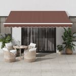 Casa si Gradina - Gradina si terasa - Umbrele si pavilioane - Umbrele - Copertina retractabila automat, maro, 400x300 cm - Infinity.ro
