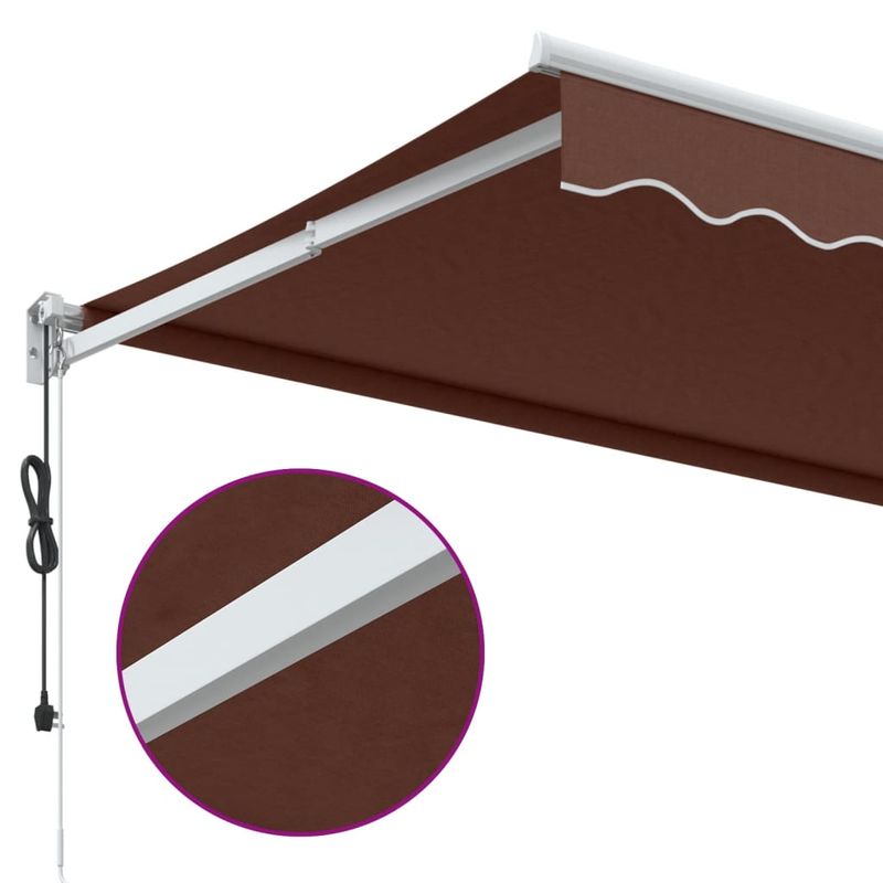 Casa si Gradina - Gradina si terasa - Umbrele si pavilioane - Umbrele - Copertina retractabila automat, maro, 400x300 cm - Infinity.ro