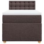 Casa si Gradina - Mobilier - Paturi si accesorii - Paturi - Pat box spring cu saltea, maro inchis, 90x200 cm, textil - Infinity.ro