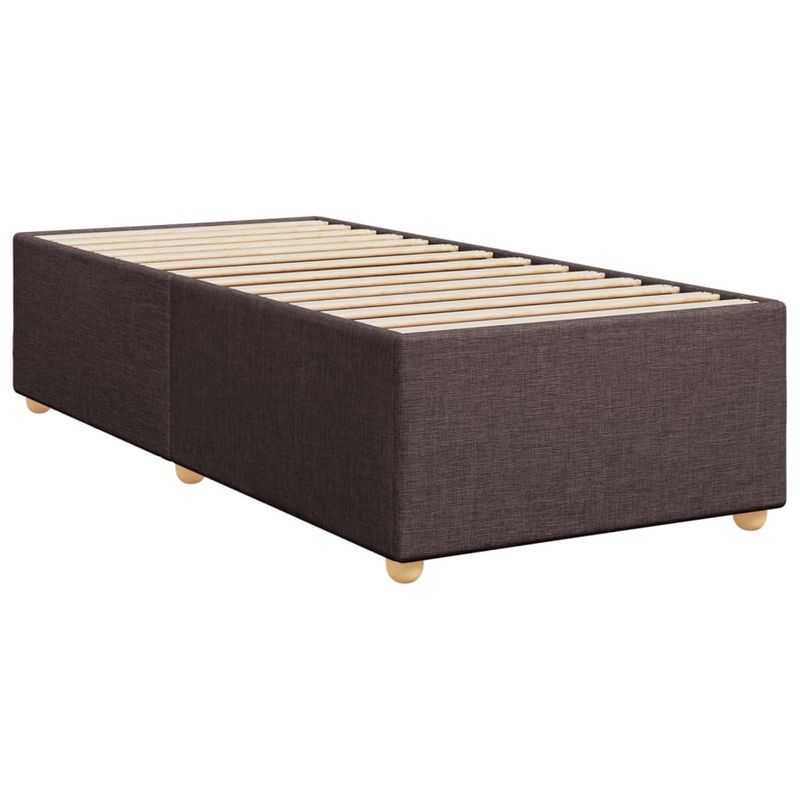 Casa si Gradina - Mobilier - Paturi si accesorii - Paturi - Pat box spring cu saltea, maro inchis, 90x200 cm, textil - Infinity.ro
