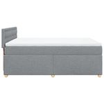 Casa si Gradina - Mobilier - Paturi si accesorii - Paturi - Pat continental, gri deschis, 140x200 cm, material textil - Infinity.ro
