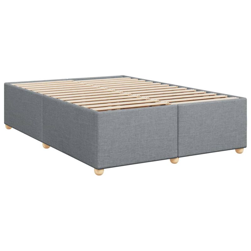 Casa si Gradina - Mobilier - Paturi si accesorii - Paturi - Pat continental, gri deschis, 140x200 cm, material textil - Infinity.ro
