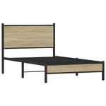 Casa si Gradina - Mobilier - Paturi si accesorii - Paturi - Cadru pat metalic fara saltea, stejar sonoma, 100x190 cm - Infinity.ro