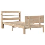 Casa si Gradina - Mobilier - Paturi si accesorii - Paturi - Cadru de pat cu tablie, 90x190 cm, lemn masiv pin - Infinity.ro