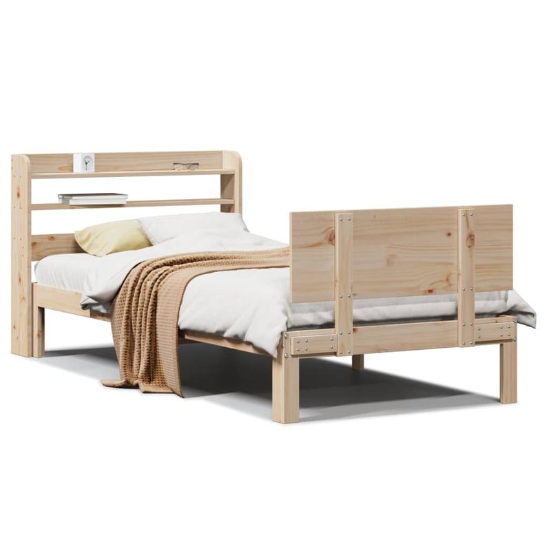 Casa si Gradina - Mobilier - Paturi si accesorii - Paturi - Cadru de pat cu tablie, 90x190 cm, lemn masiv pin - Infinity.ro