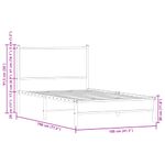 Casa si Gradina - Mobilier - Paturi si accesorii - Paturi - Cadru pat metalic fara saltea, stejar sonoma, 100x190 cm - Infinity.ro