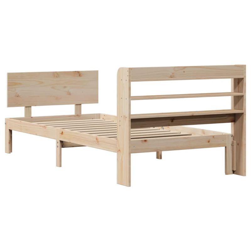 Casa si Gradina - Mobilier - Paturi si accesorii - Paturi - Cadru de pat cu tablie, 90x190 cm, lemn masiv pin - Infinity.ro