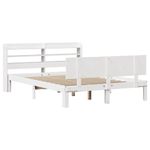 Casa si Gradina - Mobilier - Paturi si accesorii - Paturi - Cadru de pat cu tablie, alb, 160x200 cm, lemn masiv de pin - Infinity.ro