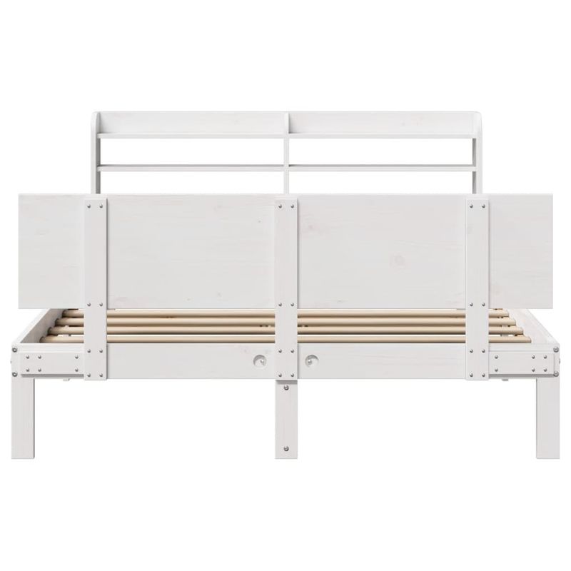 Casa si Gradina - Mobilier - Paturi si accesorii - Paturi - Cadru de pat cu tablie, alb, 160x200 cm, lemn masiv de pin - Infinity.ro