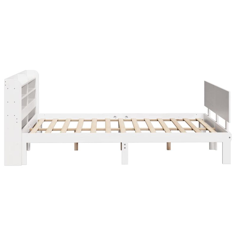 Casa si Gradina - Mobilier - Paturi si accesorii - Paturi - Cadru de pat cu tablie, alb, 160x200 cm, lemn masiv de pin - Infinity.ro
