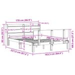 Casa si Gradina - Mobilier - Paturi si accesorii - Paturi - Cadru de pat cu tablie, alb, 160x200 cm, lemn masiv de pin - Infinity.ro