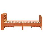Casa si Gradina - Mobilier - Paturi si accesorii - Paturi - Cadru pat fara saltea, maro ceruit, 135x190 cm, lemn masiv pin - Infinity.ro