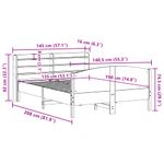 Casa si Gradina - Mobilier - Paturi si accesorii - Paturi - Cadru pat fara saltea, maro ceruit, 135x190 cm, lemn masiv pin - Infinity.ro