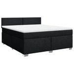 Casa si Gradina - Mobilier - Paturi si accesorii - Paturi - Pat box spring cu saltea, negru, 180x200 cm, catifea - Infinity.ro