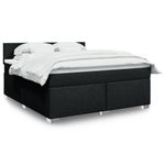 Casa si Gradina - Mobilier - Paturi si accesorii - Paturi - Pat box spring cu saltea, negru, 180x200 cm, catifea - Infinity.ro