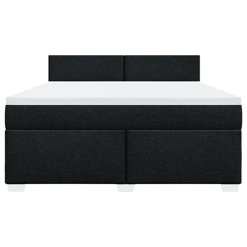 Casa si Gradina - Mobilier - Paturi si accesorii - Paturi - Pat box spring cu saltea, negru, 180x200 cm, catifea - Infinity.ro
